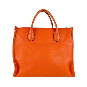 GUCCI handbag shoulder bag leather orange gold ladies 674822 z4678